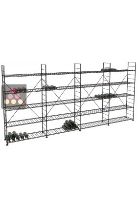 Rangements modulaires métalliques pour 952 bouteilles - H170cm