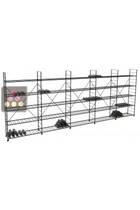 Rangements modulaires métalliques pour 1190 bouteilles - H170cm