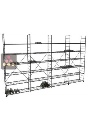 Rangements modulaires métalliques pour 1224 bouteilles - H220cm