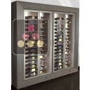 Combiné de 2 vitrines à vin multi-températures - Usage pro - P36cm - Bouteilles horizontales ACI-PAH27000H