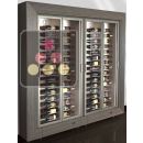 Combination of 2 professional multi-temperature wine display cabinet - 36cm deep - Horizontal bottles ACI-PAH27000H