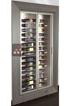 Vitrine à vin encastrable multi-températures - Usage pro - P36cm - Bouteilles horizontales
