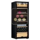 Multi-Purpose Ageing and Service Wine Cabinet for cold and tempered wine - 3 temperatures - Inclined bottles - Full Glass door ACI-TRT623FP