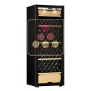 Multi-Purpose Ageing and Service Wine Cabinet for cold and tempered wine - 3 temperatures - Storage shelves - Full Glass door ACI-TRT623FS