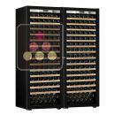 Combiné de 2 caves à vin Mono-Température de vieillissement et/ou de service - Porte Full Glass ACI-TRT710FC