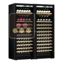 Combination of 2 single temperature wine ageing or service cabinet - Inclined/sliding shelves - Full Glass door ACI-TRT710FP