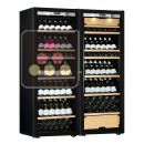 Combiné d'une cave à vin mono-température et d'une cave multi-usages 3 températures - Equipement présentation - Porte Full Glass ACI-TRT711FP