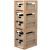 Meuble de rangement en bois spécifique pour 5 caisses bois grand format ou 10 caisses bois hauteur 12cm