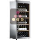 Freestanding single temperature wine cabinet for storage or service - Stainless steel cladding - Inclined bottles ACI-CLP122P