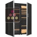 Combination of a single temperature wine cabinet and a multipurpose wine cabinet ACI-ART252