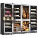 Built-in gourmet combination: wine, cold meat, cheese and cigars - Stainless steel front ACI-CFI4670PE