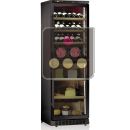 Built-in combination of 2 single temperature wine and cheese cabinets ACI-CAL761EP