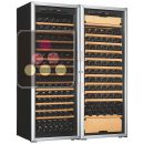 Combiné d'une cave à vin de vieillissement et d'une cave à vin 3 températures de service et de vieillissement - Clayettes coulissantes ACI-ART253TC
