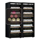 Combination of 2 single temperature wine ageing or service cabinet - Full Glass door - Inclined bottles ACI-TRT710FP1