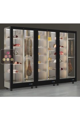 Combiné de 3 Vitrines réfrigérées modulaires - Fromages et Charcuteries