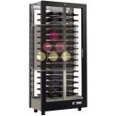 Professional multi-temperature wine display cabinet - 4 glazed sides - Horizontal bottles - Magnetic and interchangeable cover ACI-TMR16000HI