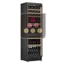 Dual temperatures built-in wine cabinet - Sliding trays for standing bottles ACI-CME1600TE