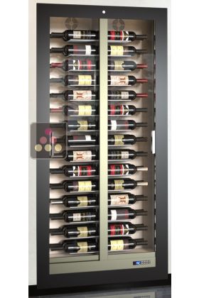 Vitrine à vin encastrable multi-température de service et de conservation - P36cm - Bouteilles horizontales