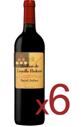 6 bouteilles de Saint-Julien - Pavillon de Léoville Poyferré, Millésime 2015