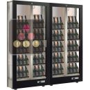 Combiné de 2 vitrines à vin multi-températures - Usage pro - P36cm - 3 côtés vitrés - Habillage magnétique interchangeable ACI-TMH26000P