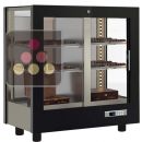 Professional refrigerated display cabinet for chocolates - 3 glazed sides - Wooden cladding ACI-TCR12600