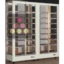 Combination of 2 refrigerated display cabinets for chocolates presentation - 4 glazed sides - Magnetic and interchangeable cover ACI-TMR26600I