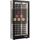 Multi-temperature wine display cabinet for service and storage - 36cm deep - 3 glazed sides - Horizontal bottles ACI-HTCH16000H