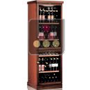 Dual temperature wine cabinet for storage or service - Wood cladding - Vertical bottles ACI-CLP171V