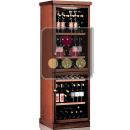 Dual temperature wine cabinet for storage or service - Wood cladding - Vertical bottles ACI-CLP171V