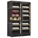 Built-in combination of 3 single-temperature wine cabinets for service or storage ACI-CLC627EP