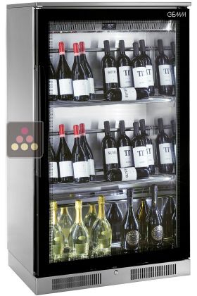 Cave à vin de service mono ou multi-températures - Bouteilles inclinées