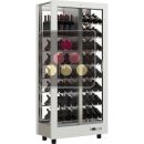 4-sided refrigerated display cabinet for wine storage or service - Magnetic and interchangeable cover ACI-TMR16002MI