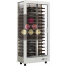 Professional multi-temperature wine display cabinet - 3 glazed sides - Horizontal bottles - Wooden cladding ACI-TCR16000H