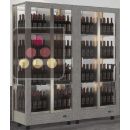 Combination of 2 professional multi-purpose wine display cabinet - 4 glazed sides - Magnetic and interchangeable cover ACI-TMR26000VI