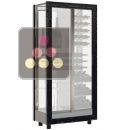 Professional multi-temperature wine display cabinet - 4 glazed sides - Without shelves - Without cladding ACI-TCA107N-R290