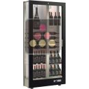 Professional multi-temperature wine display cabinet - 3 glazed sides - 36cm deep - Mixed shelves - Magnetic and interchangeable cladding ACI-TMH16000M