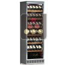 Single temperature built in wine storage and service cabinet - Stainless steel front - Inclined bottles ACI-CLP128EP