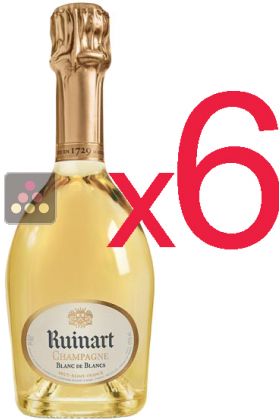 Lot de 6 demi-Bouteilles de Champagne Ruinart Blanc de Blancs 37.5 cl