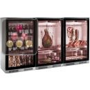 Combination of 3 refrigerated display cabinets for wines, cold cuts and dry-aging ACI-GEM632