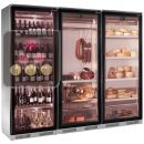 Combination of 3 refrigerated display cabinets for wine, cold cuts and cheese ACI-GEM731
