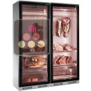 Combination of 2 refrigerated display cabinets for meat maturation and cold cuts ACI-GEM723