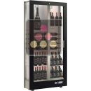 Multi-temperature wine display cabinet for service and storage - 36cm deep - 3 glazed sides - Without cladding - Custom equipment ACI-TCA321M
