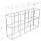 Projet spécial avec 24 colonnes porte-bouteilles sol/plafond en plexiglas  et éclairage leds :18 colonnes H3700mm et 4 colonnes H1700mm pour 4400 bouteilles