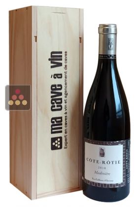 Bouteille de Côte Rôtie 2020 - Madinière - Yves Cuilleron - Emballage caisse bois