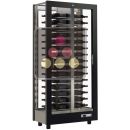 Multi-temperature wine display cabinet for service and storage - 4 glazed sides - Horizontal bottles ACI-HTCR16000HI