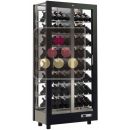 Multi-temperature wine display cabinet - 4 glazed sides - Inclined bottles - Without cladding ACI-TCA303N-R290