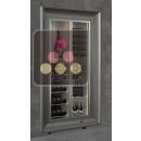 Professional built-in multi-temperature wine display cabinet - Mixed shelves - Curved frame ACI-PAR1110EM