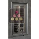 Professional built-in multi-temperature wine display cabinet - Mixed shelves - Curved frame ACI-PAR17001ME