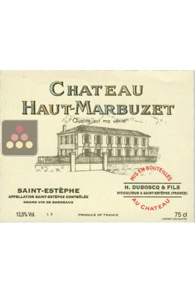 6 bouteilles Vins Rouge Haut Marbuzet - Saint Estèphe  - 2017 0,75 L
