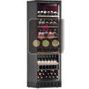Built-in dual temperatures wine cabinet with 1 service drawer for standing bottles ACI-CAL621EPT
